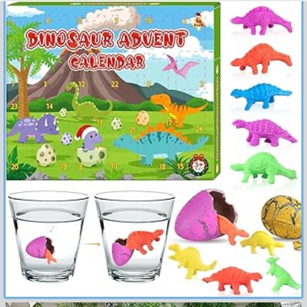 Dinosaur Advent Calendar with Colorful Toys